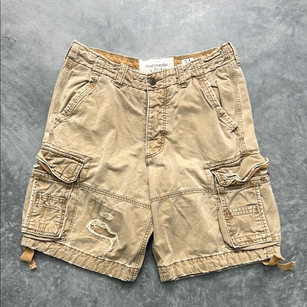 Abercrombie & Fitch Tan Cargo Shorts for Men